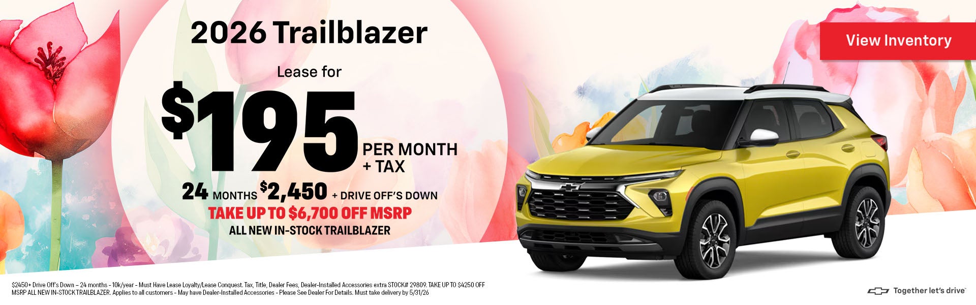 2026 Trailblazer lease offer