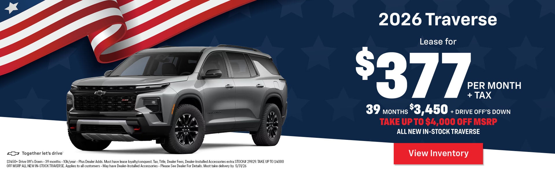 2026 Traverse lease offer