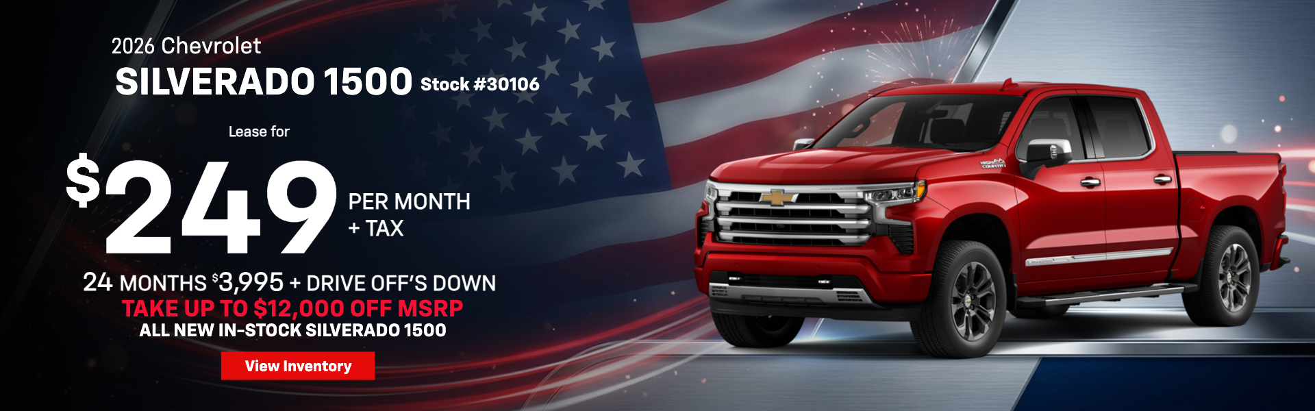 $249/mo Lease Offer - 2026 Silverado 1500