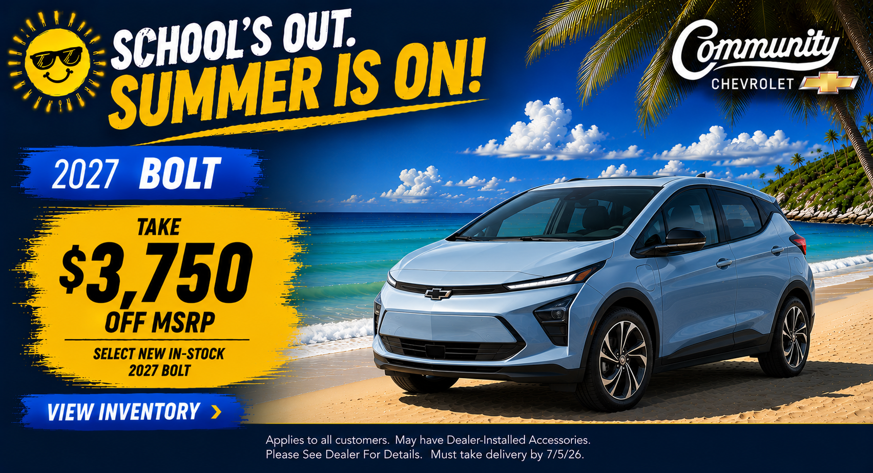 take up to $5000 off msrp for 2027 Bolt