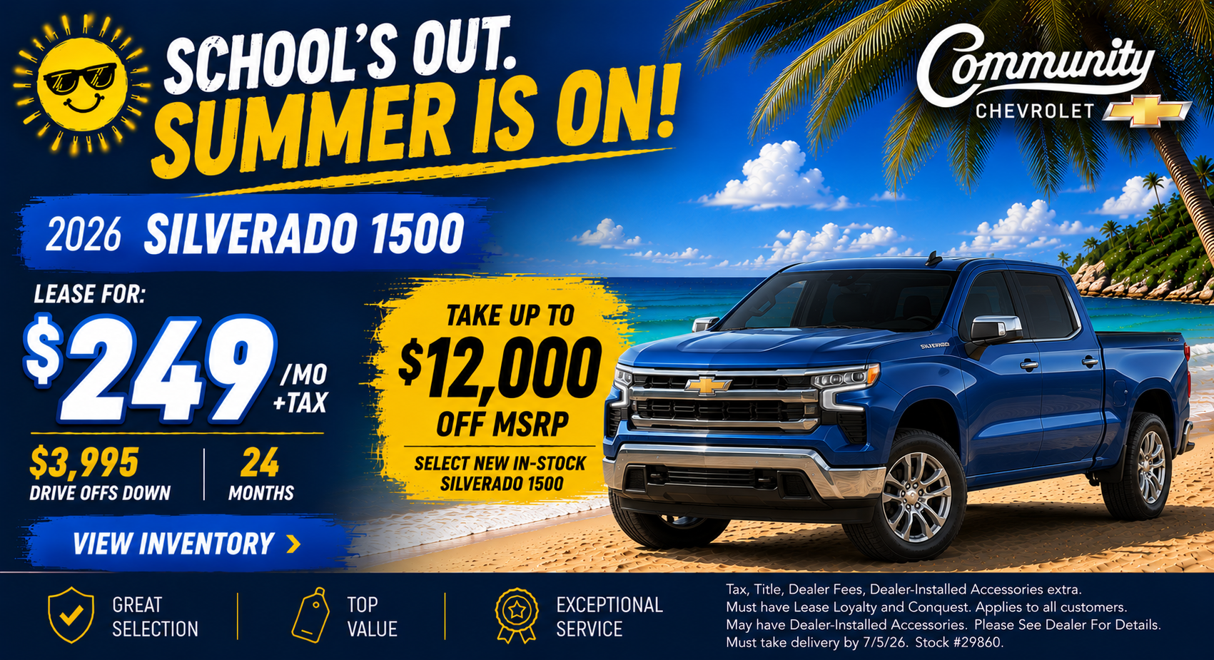 2026 Silverado 1500 lease offer