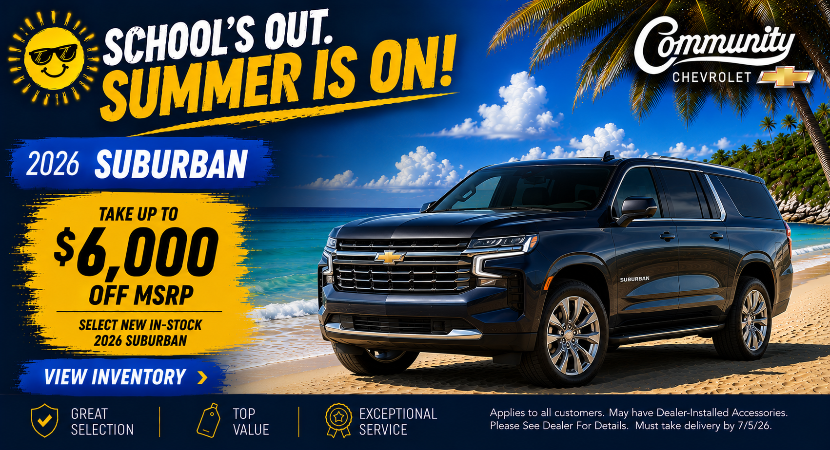 take up to 6500 off MSR for 2026 Suburban