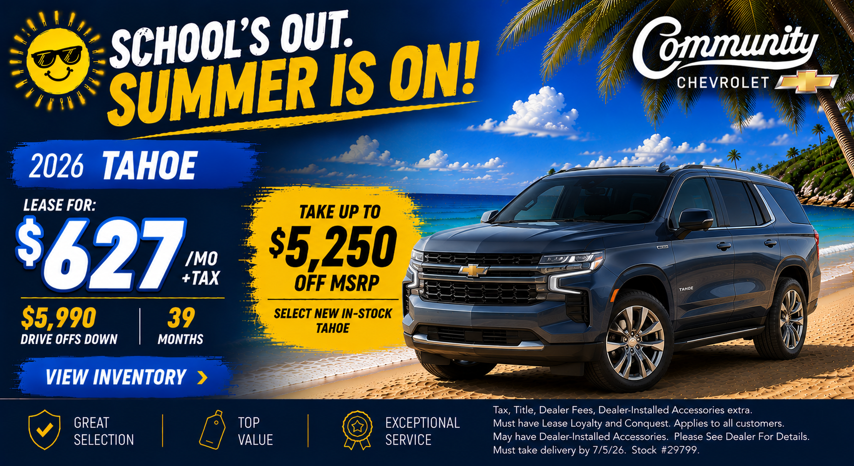 2026 Tahoe lease offer