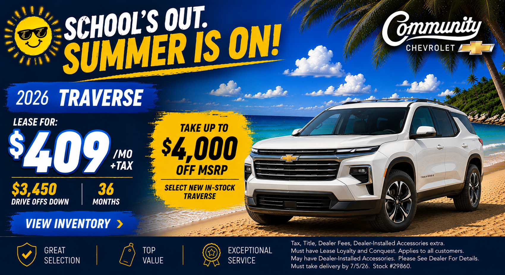 2026 Traverse lease offer